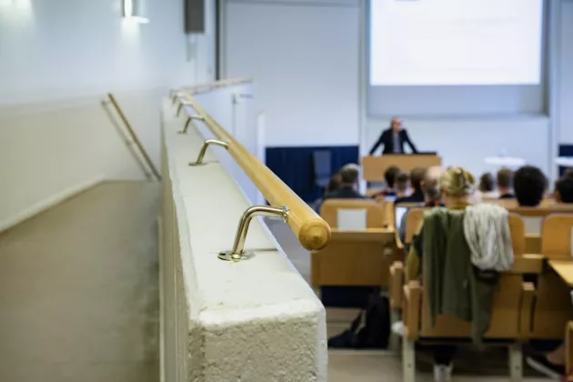 Seminarium i Crafoordsalen vid Ekonomihögskolan