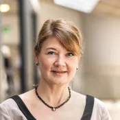 Porträtt av Annamaria Westregård. Foto. 